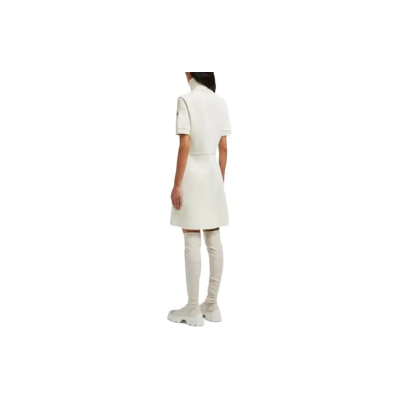 Moncler Short Sleeved Dresses Women's White-3