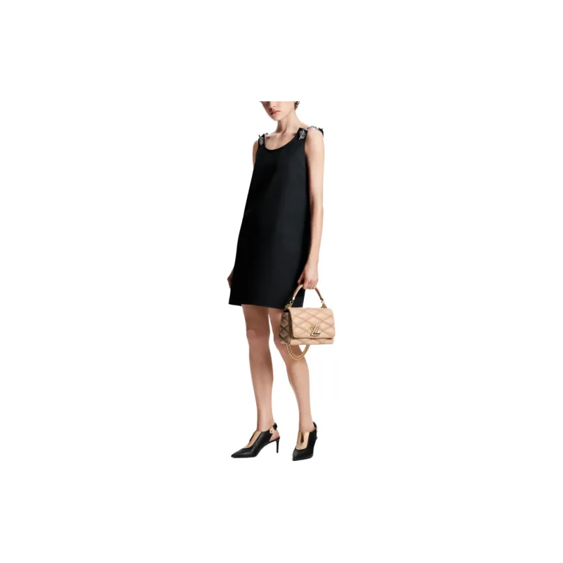 LOUIS VUITTON Chain Strap Technical Gabardine Dress-1
