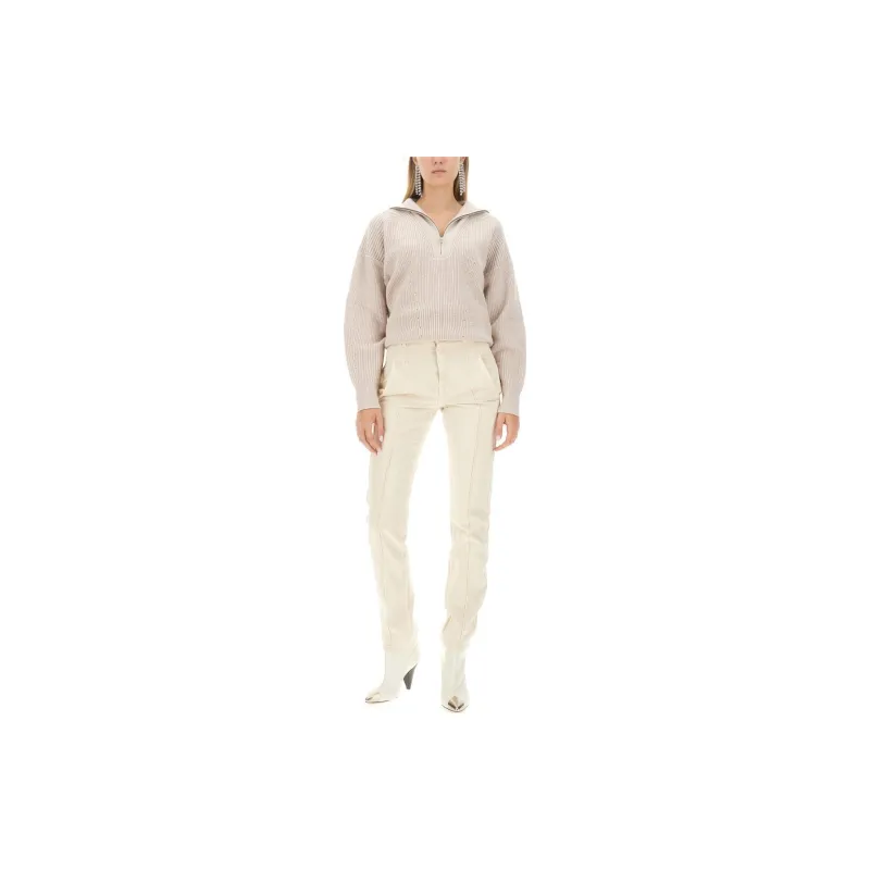 ISABEL MARANT ETOILE Benny Half Zipped Knitted Jumper-1
