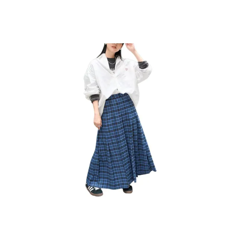 FREAK'S STORE Casual Long Skirt Women's Blue Black-2