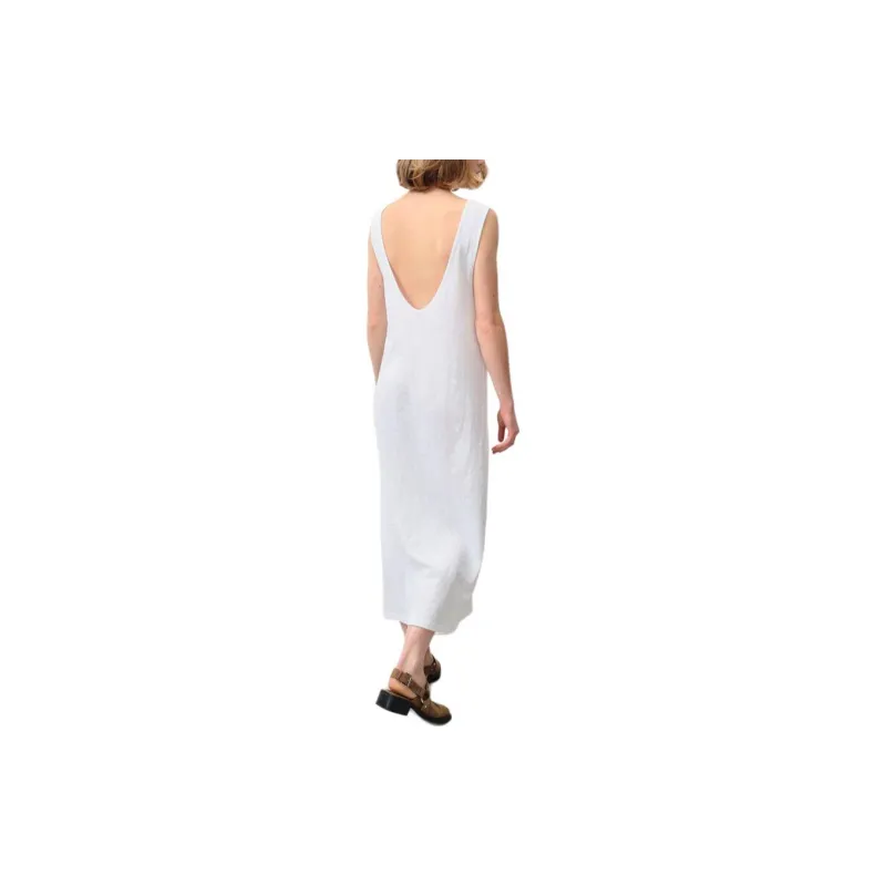 AMERICAN VINTAGE A.M SS24 ROBE FEMME SULLY Sleeveless Dress Women's White-3