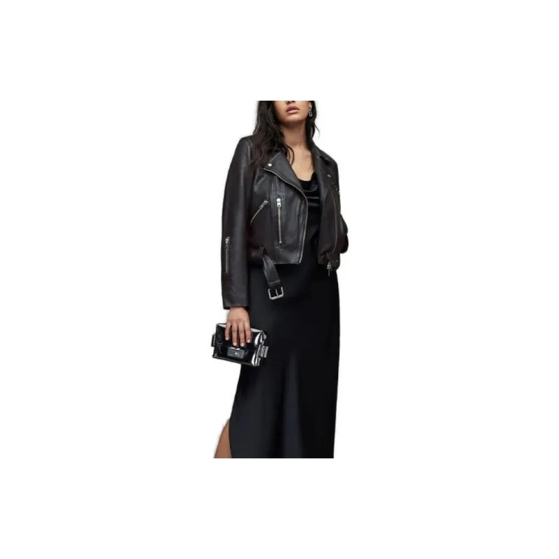 ALLSAINTS Leather Jackets Women's Black-2