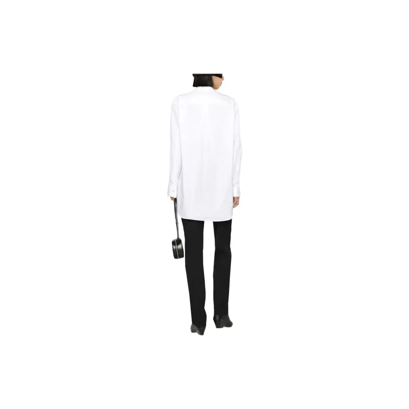 JIL SANDER Band collar Cotton Poplin Shirt-2