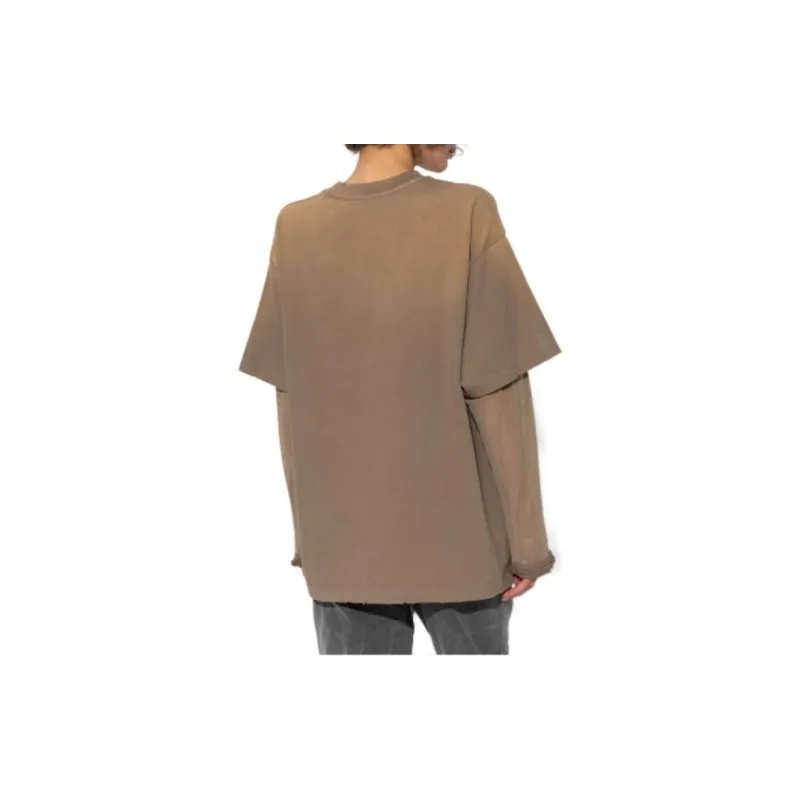 Acne Studios Drop Shoulder Sleeve T Shirt Women's Brown-2
