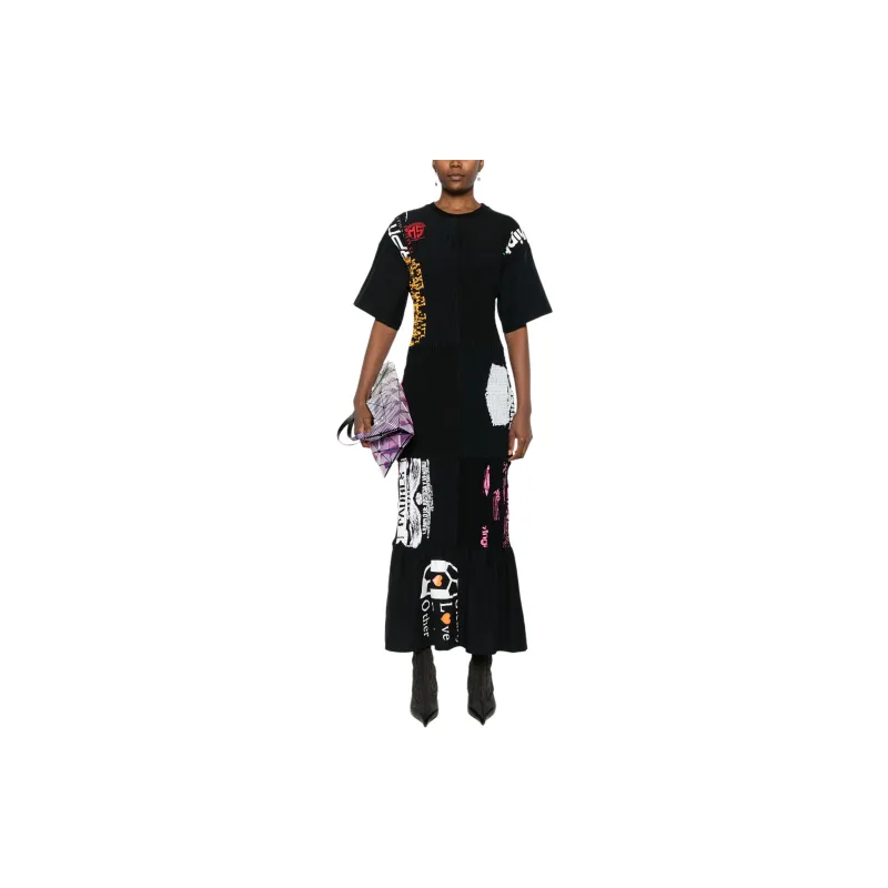 Marine Serre Shirred Midi Dress-1