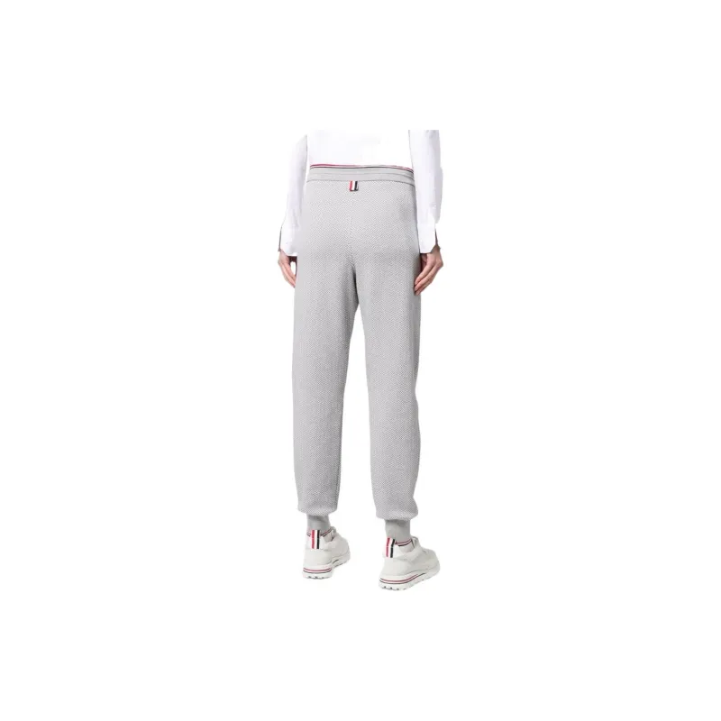 THOM BROWNE Knitted Sweatpants Women's Gray-2