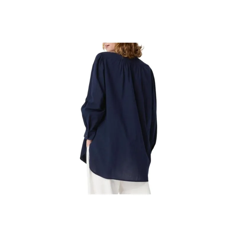 Ines De La Fressange X UNIQLO X Ines De La Fressange Shirts Women's Navy Blue-3