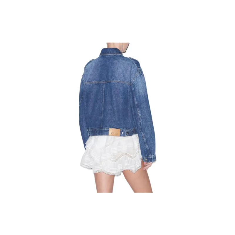 ISABEL MARANT ETOILE Julie Cropped Denim Jacket-2
