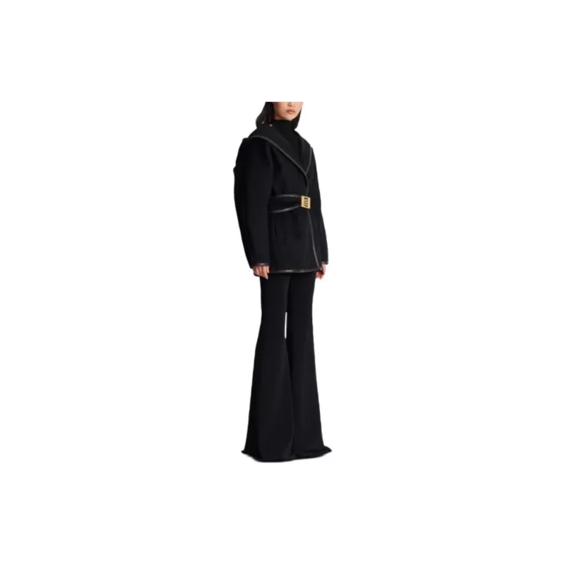 BALMAIN Coats Women's Black-4