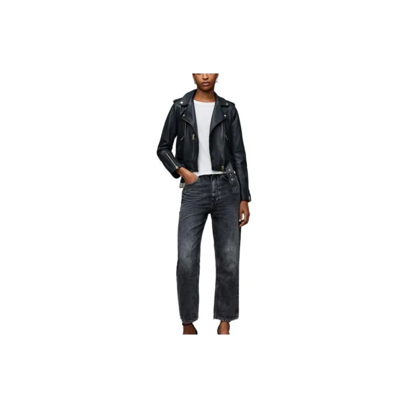 ALLSAINTS Leather Jackets Women's Black-2