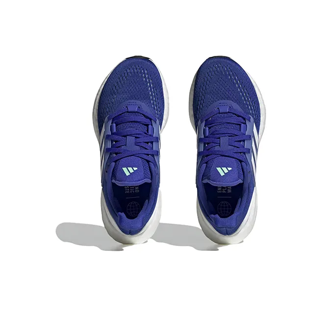 Adidas Pureboost 22 Anti Slip Wear Resistant Low Top Kids' Running Shoes Blue White Teenagers-3