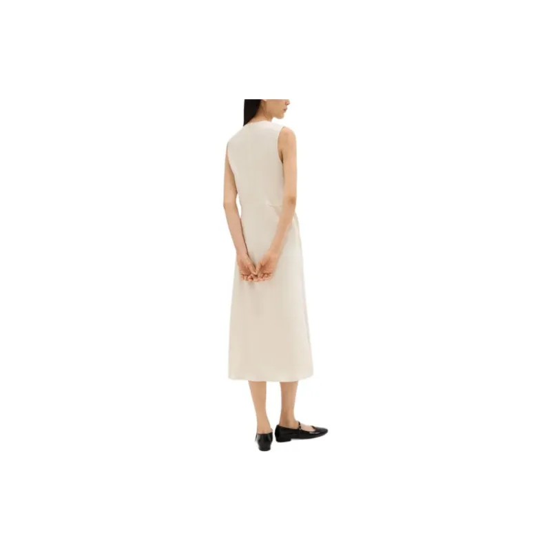 THEORY Sleeveless Dress Women's Ecru-4