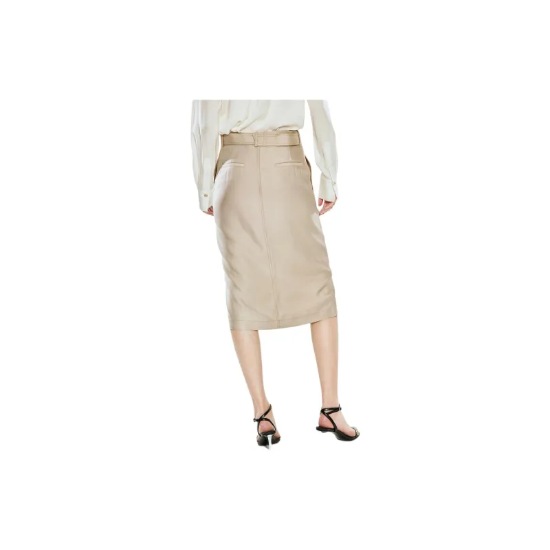 COVERINS Casual Long Skirt Women's Champagne Gold-3