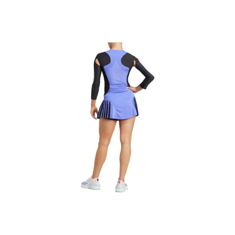 Adidas American Hard Court Grand Slam Series Long Sleeved Dresses Women's Cobalt Blue-4