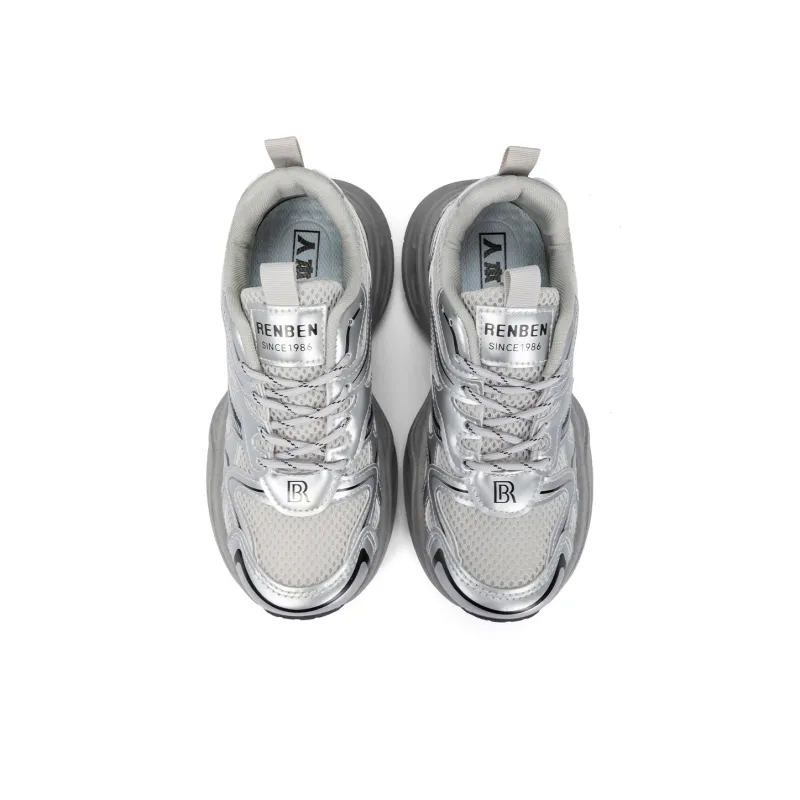 RENBEN Lightweight Height Increasing Low Top Chunky Sneakers Women's-3