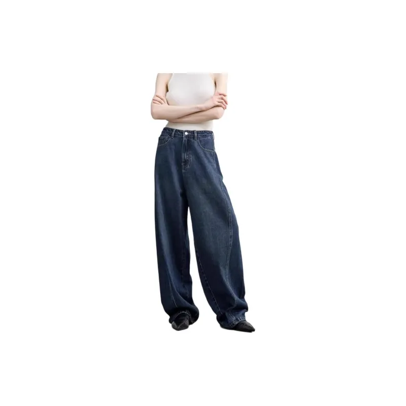 MOSIIMORII Jeans Women's Dark Blue-2