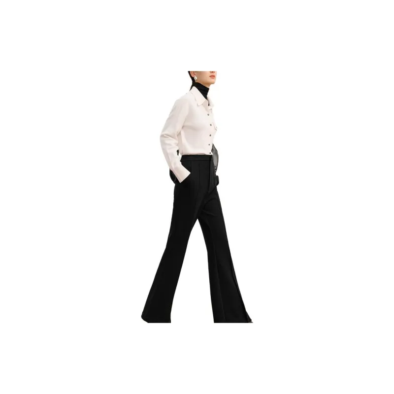 JZ Juzui Ecru Plain Black Pink Women's-1