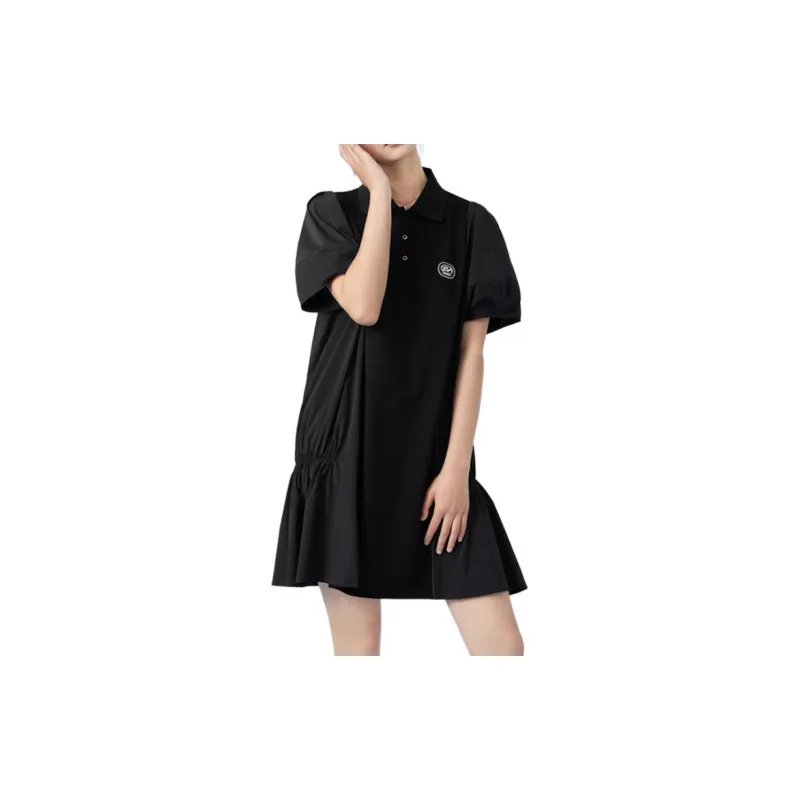 EICHITOO Short Sleeved Dresses Women's Black-3