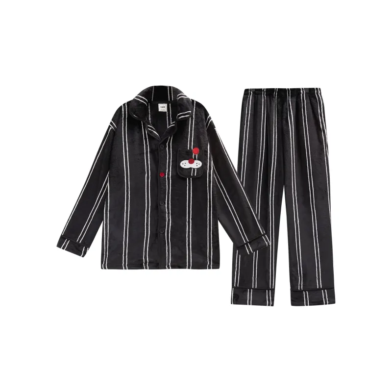 YSO Cool Cat Series Pajama Set Men's Pitch Black-0