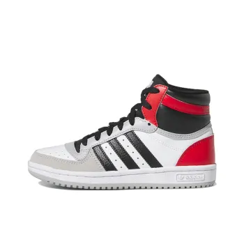 Adidas Originals Top Ten RB J Anti Slip Wear Resistant High Top Skateboard Shoes White Black Red Teenagers