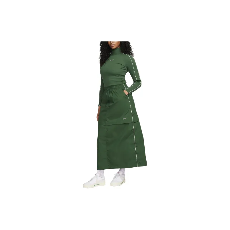 Nike Casual Long Skirt Women's Green-2