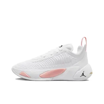 Jordan Luka 1 Doncic Slip Resistant Cushioning Abrasion Resistant Low Top Children's Basketball Shoes White Teenagers