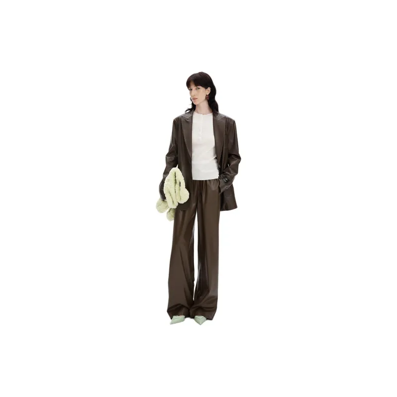Self Who Business Suit Women's Oak Gray Brown-4