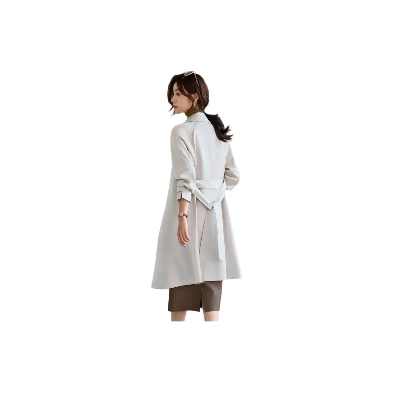 Yi Mengyuan Mid Length Trench Coat Women's-6