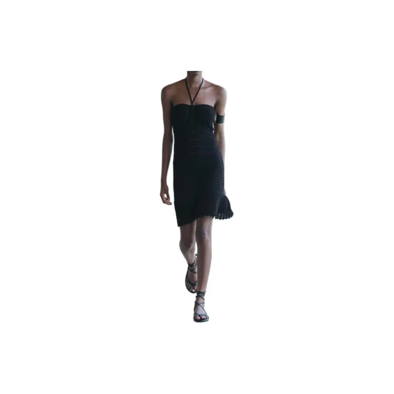 ZARA Slip Dresses Women's Black-2