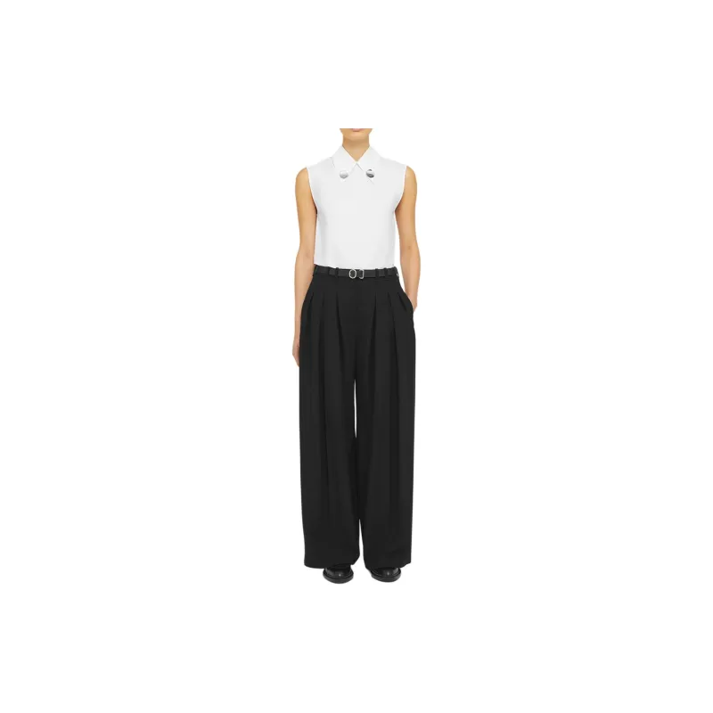 JIL SANDER Belted Pleated Trousers-2