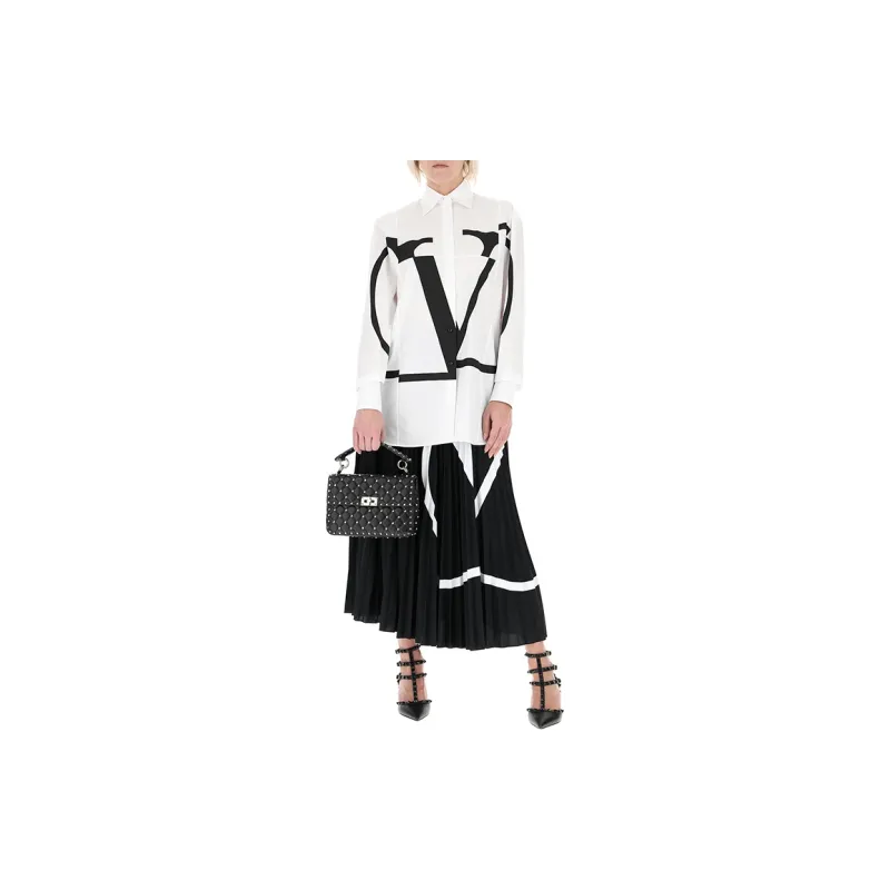 Valentino Casual Long Skirts Women's Black-4