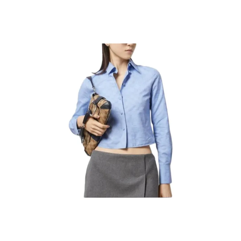 GUCCI Shirts Women's Blue-2