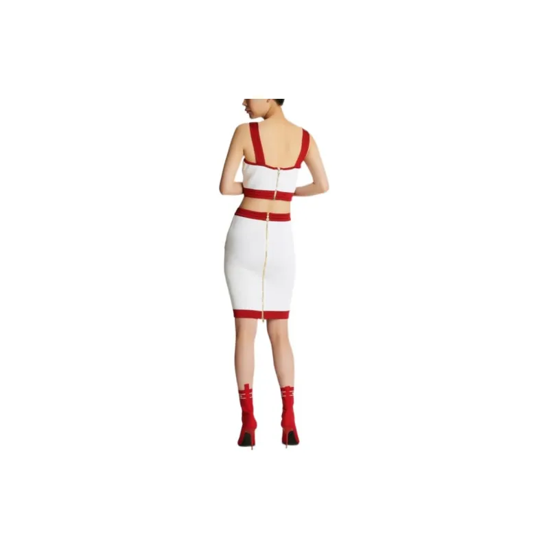 BALMAIN Cropped Contrasting trim Detail Top-2