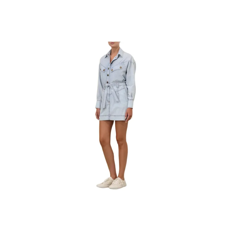 Zimmermann SS24 Denim Short Skirts Women's Blue Smoke-4