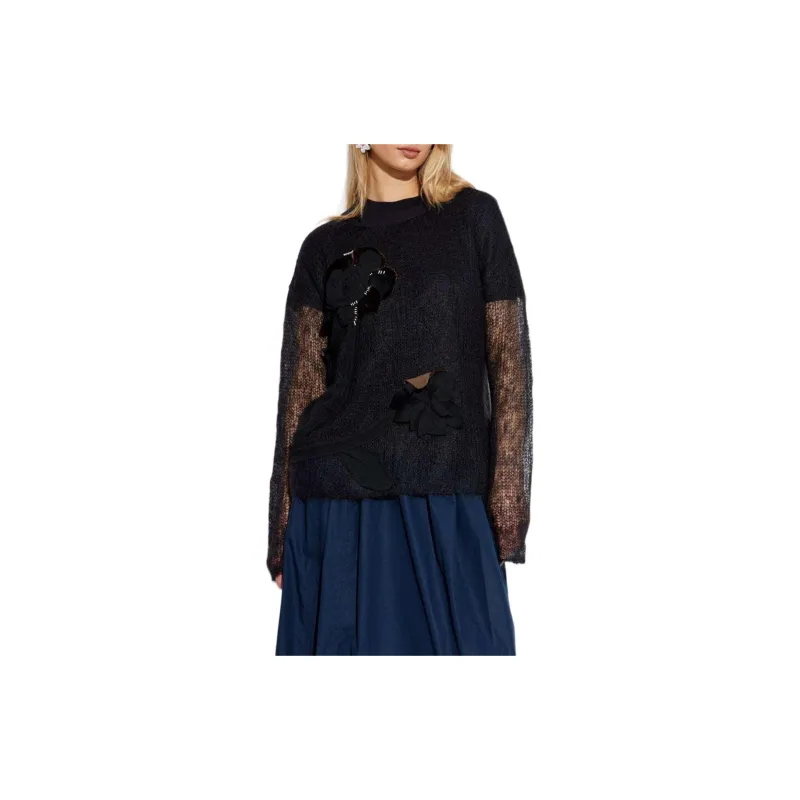 MARNI Transparent Sweater 'Black'-1