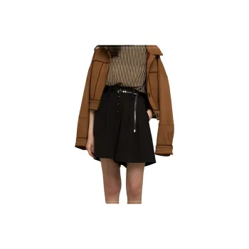 DEAR DEER PUFF Casual Shorts Women's Black