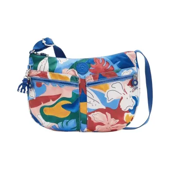 Kipling Nylon Shoulder Bag, Crossbody Bag Unisex Blue & Multicolor