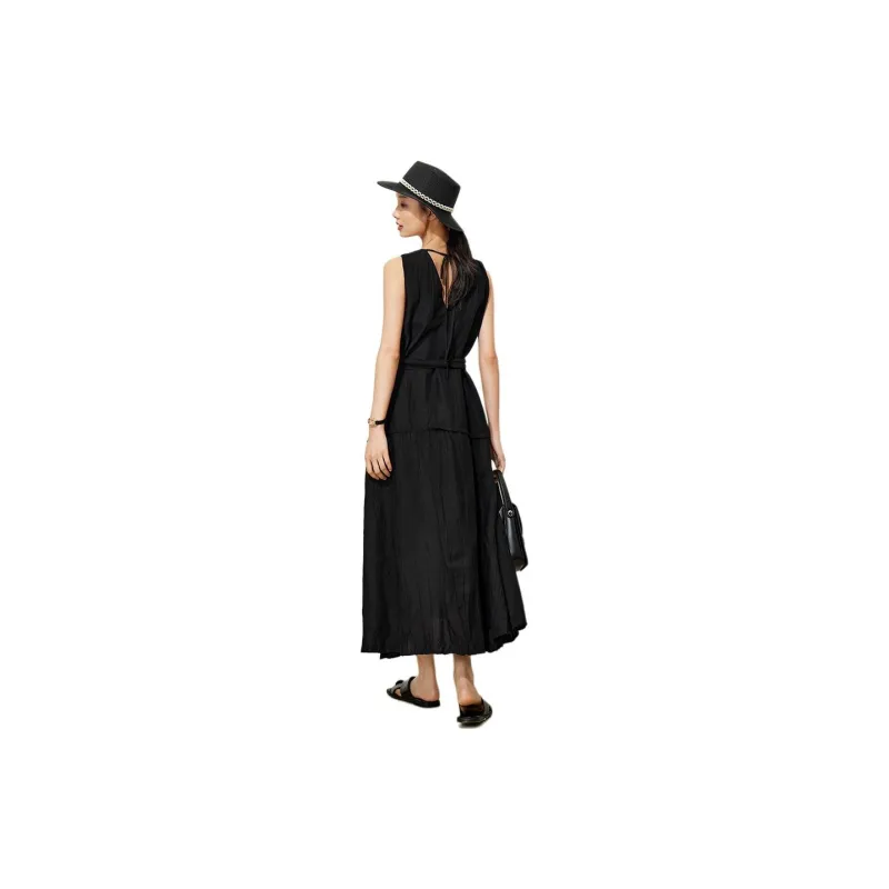 Fragment Sleeveless Dress Women's Black-3