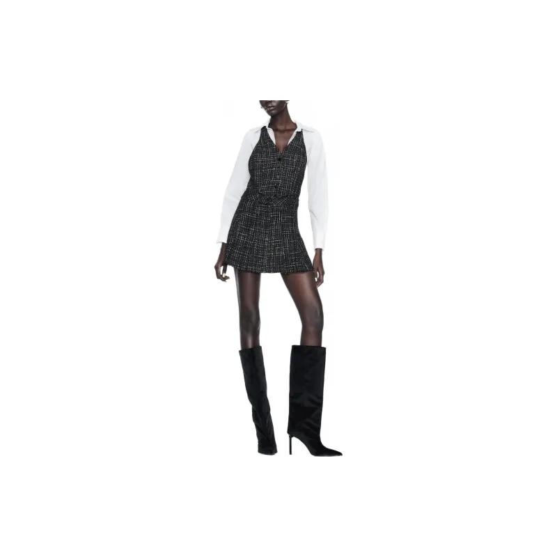 ZARA Long Sleeved Dresses Women's Black-1