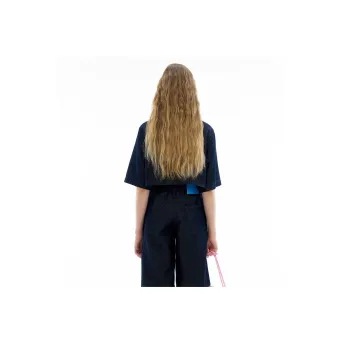 III VIVINIKO Denim Jacket Women's Navy Blue