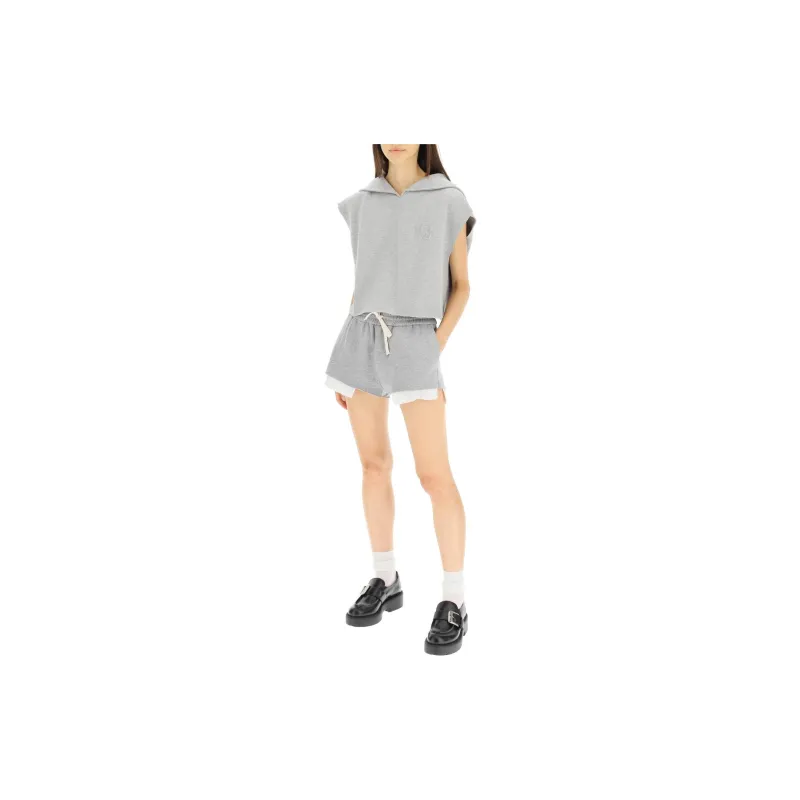 MIU MIU FW22 Sweatshirt Women's Gray-3
