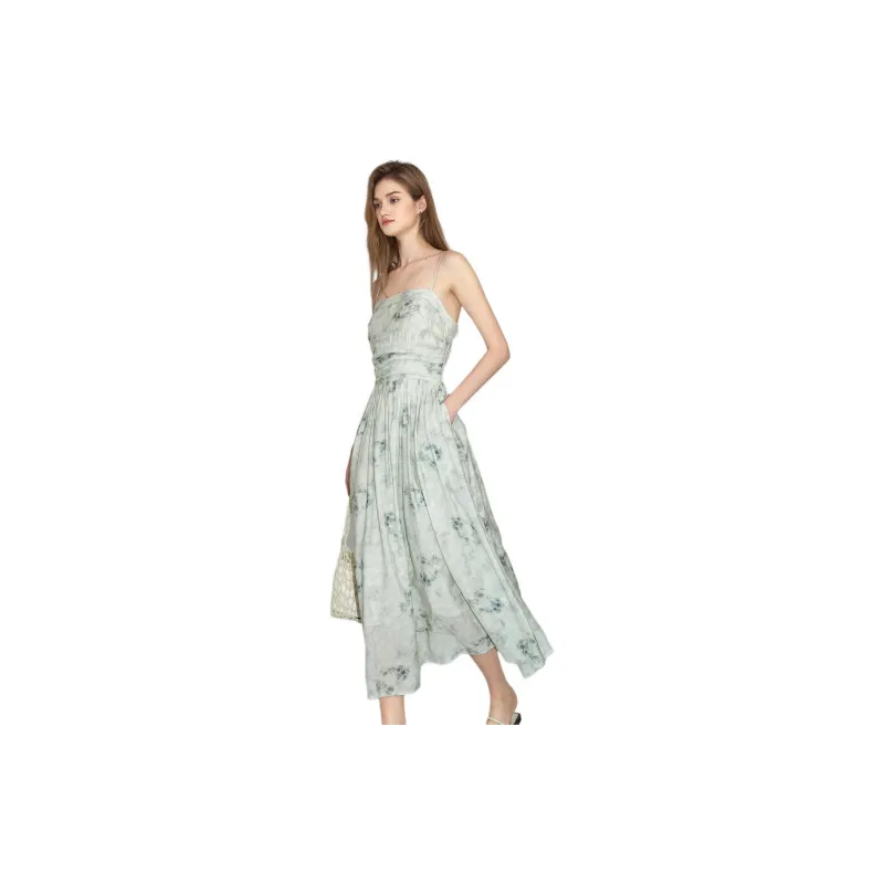 Bethine Slip Dress Women's Gray Green-4