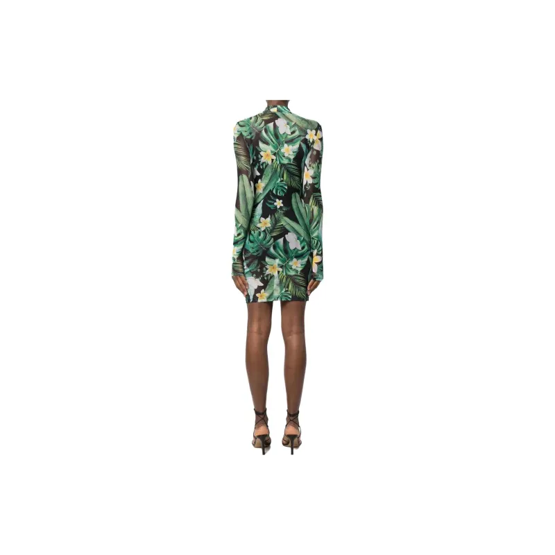 PHILIPP PLEIN Graphic print Long sleeve Mini Dress-3