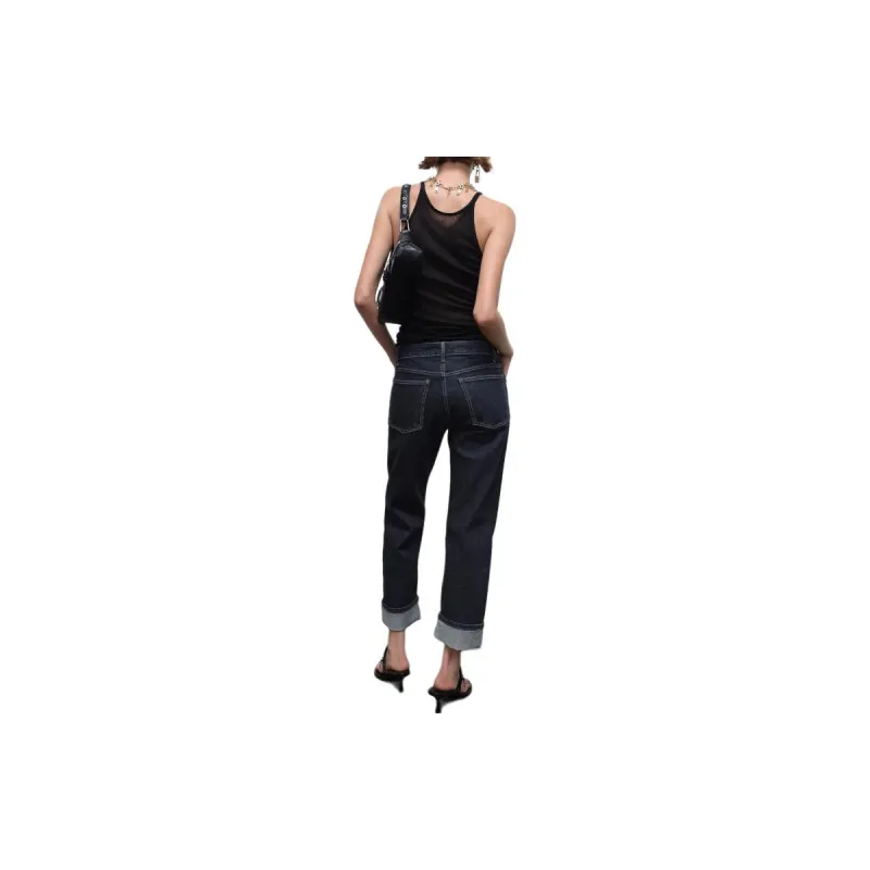 ZARA Jeans Women's Deep Indigo Cyan-3