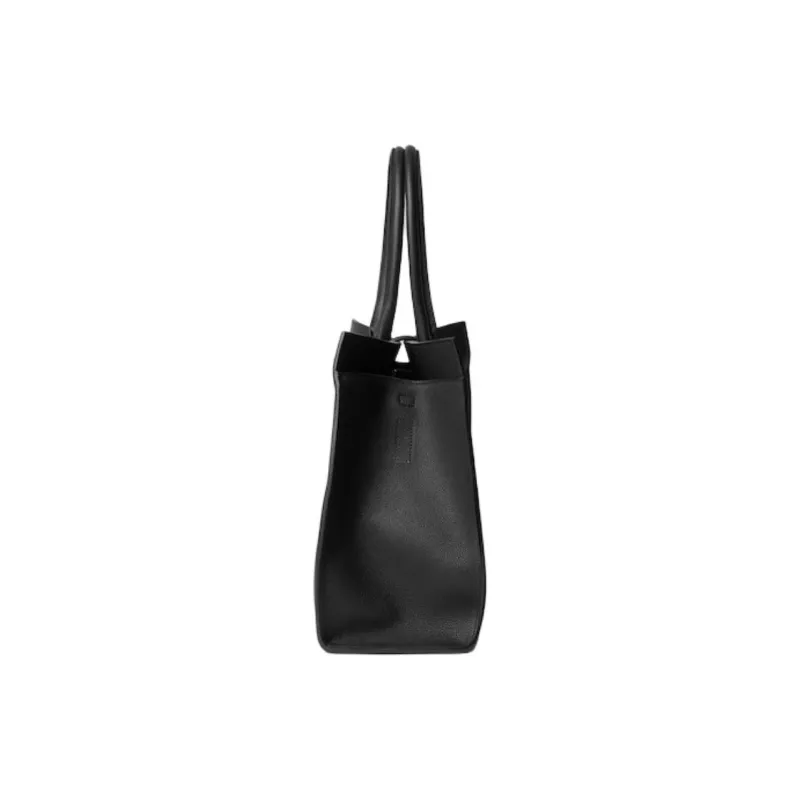 GUCCI Leather Tote Bag Shopping Bag Shoulder Bag Handbag Large Size Women's Black-3