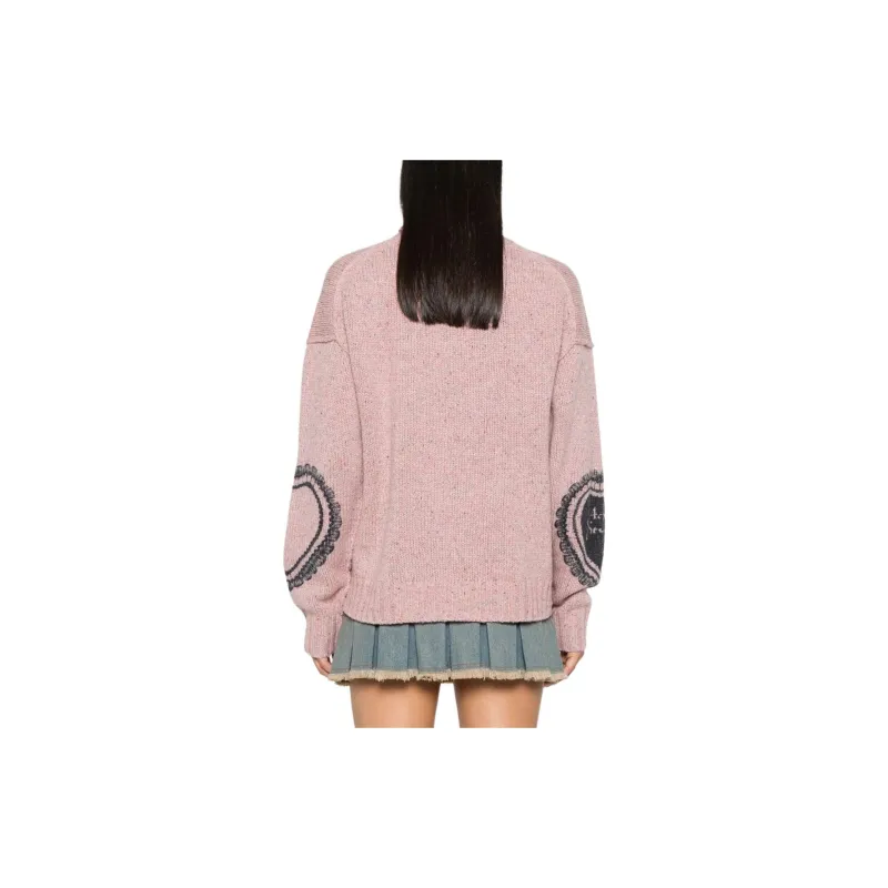 Acne Studios Heart print Chunky knit Jumper-2