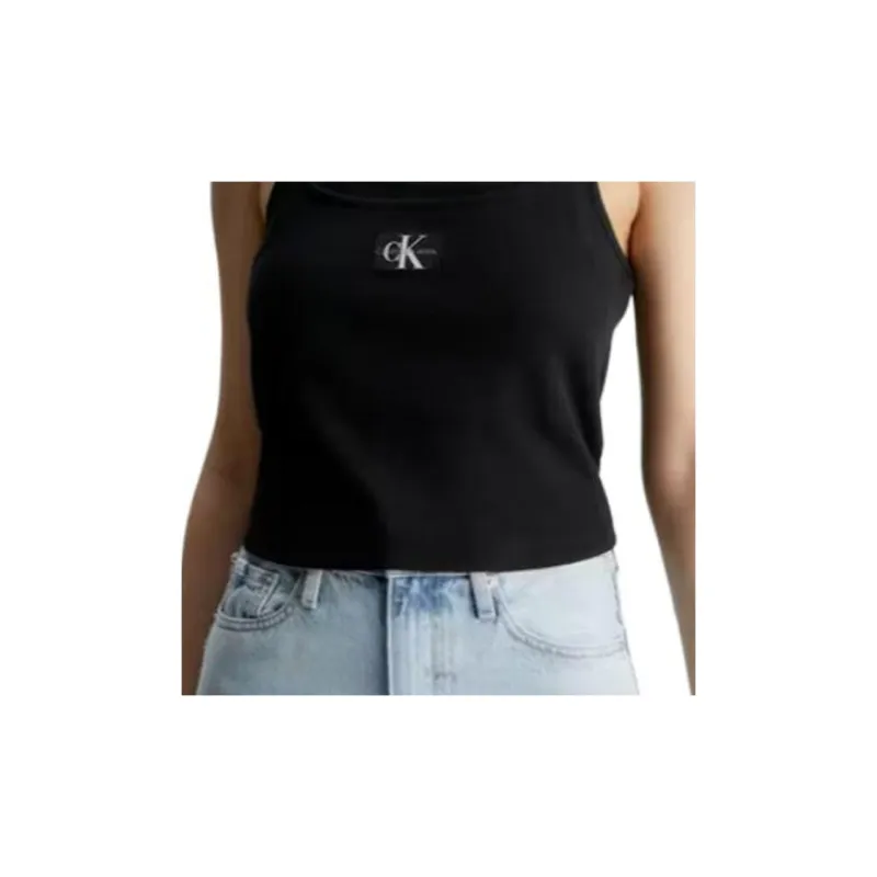 CALVIN KLEIN Tank Tops Europe Version Women's Black-4