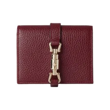 GUCCI Jackie 1961 Leather Wallet Women's Red