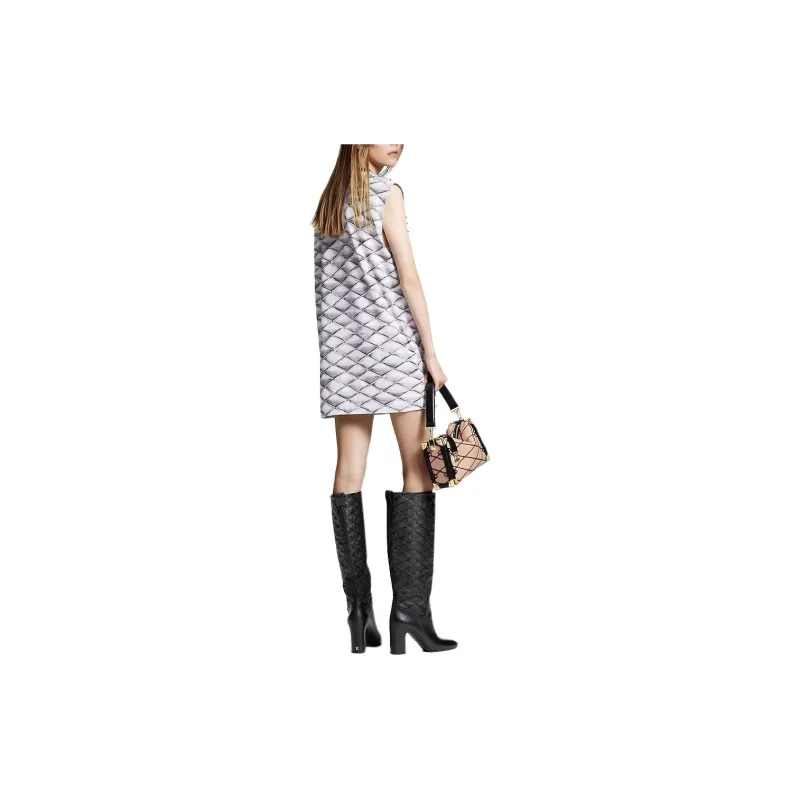LOUIS VUITTON Color Blocking Crew Neck Pattern All Over Print Sleeveless T Shirt Women's Gray-3