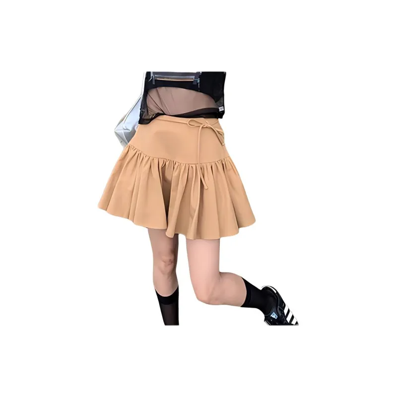 XINBANGBANG Casual Short Skirts Women's Khaki-3